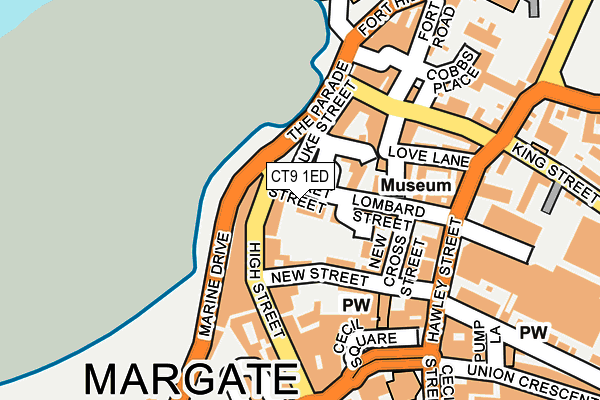 CT9 1ED map - OS OpenMap – Local (Ordnance Survey)