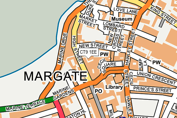 CT9 1EE map - OS OpenMap – Local (Ordnance Survey)