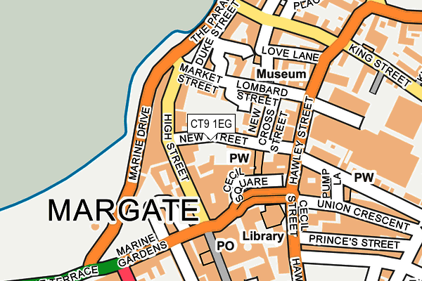 CT9 1EG map - OS OpenMap – Local (Ordnance Survey)