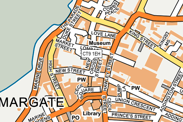 CT9 1EH map - OS OpenMap – Local (Ordnance Survey)