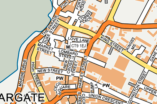 CT9 1EJ map - OS OpenMap – Local (Ordnance Survey)