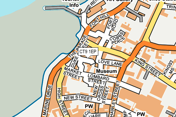 CT9 1EP map - OS OpenMap – Local (Ordnance Survey)