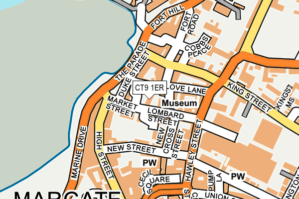 CT9 1ER map - OS OpenMap – Local (Ordnance Survey)