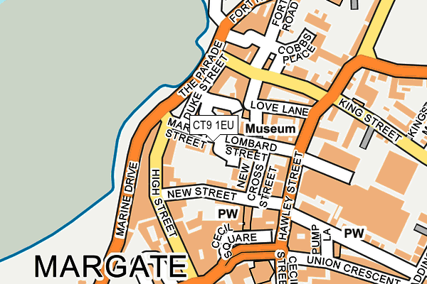 CT9 1EU map - OS OpenMap – Local (Ordnance Survey)