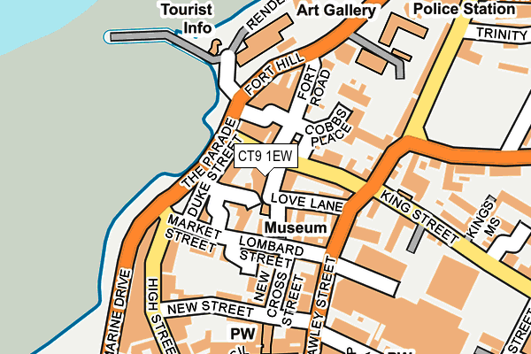 CT9 1EW map - OS OpenMap – Local (Ordnance Survey)