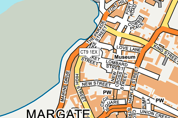 CT9 1EX map - OS OpenMap – Local (Ordnance Survey)