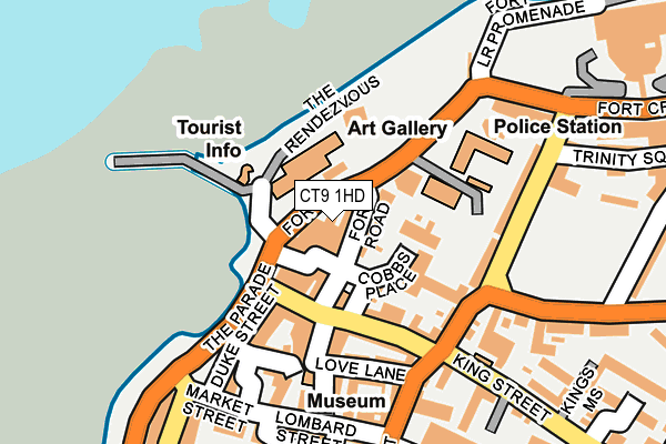 CT9 1HD map - OS OpenMap – Local (Ordnance Survey)
