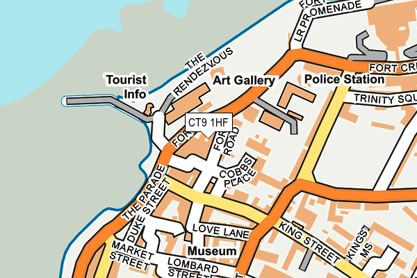 CT9 1HF map - OS OpenMap – Local (Ordnance Survey)