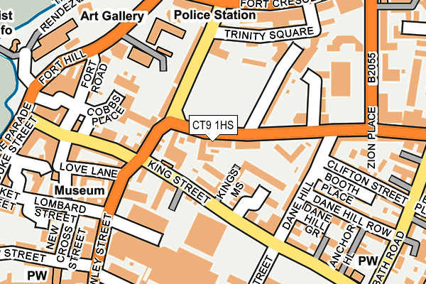 CT9 1HS map - OS OpenMap – Local (Ordnance Survey)