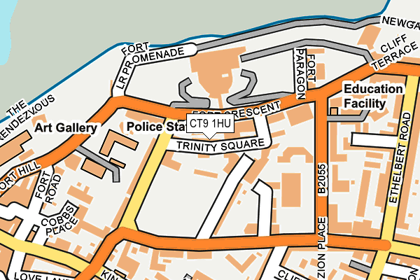 CT9 1HU map - OS OpenMap – Local (Ordnance Survey)