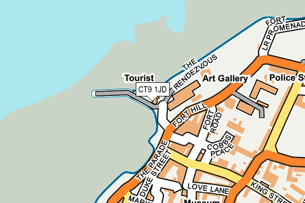 CT9 1JD map - OS OpenMap – Local (Ordnance Survey)