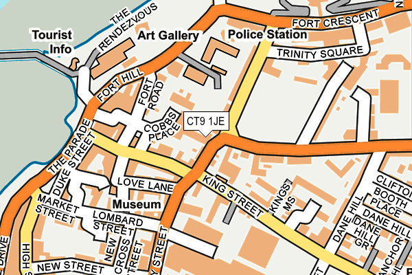 CT9 1JE map - OS OpenMap – Local (Ordnance Survey)