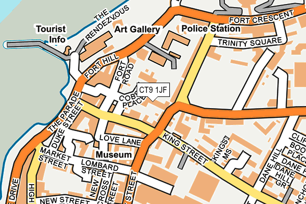 CT9 1JF map - OS OpenMap – Local (Ordnance Survey)