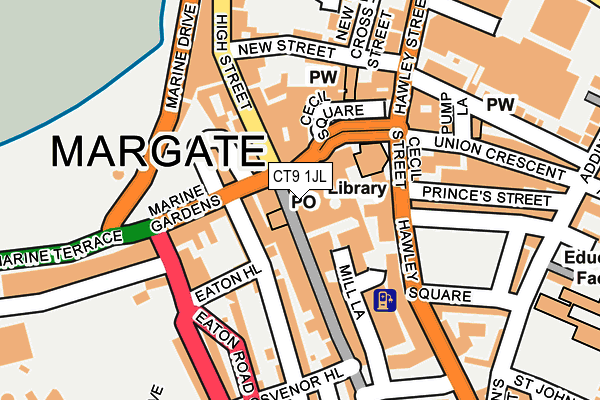 CT9 1JL map - OS OpenMap – Local (Ordnance Survey)