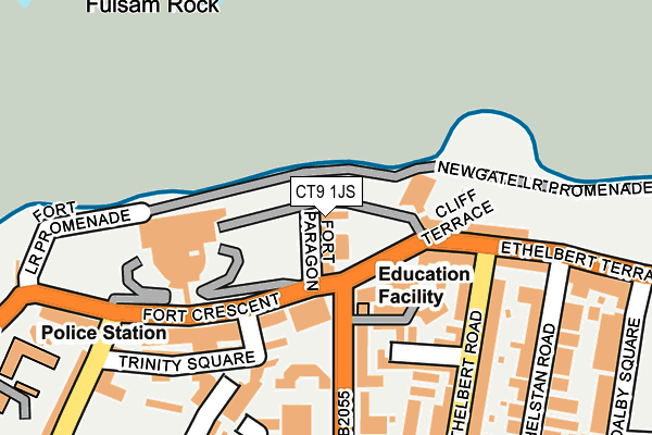 CT9 1JS map - OS OpenMap – Local (Ordnance Survey)