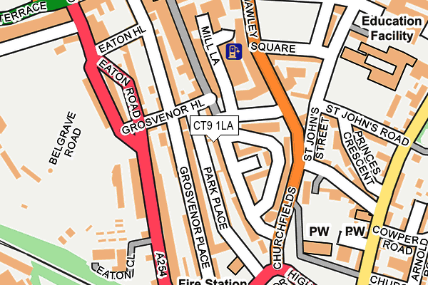 CT9 1LA map - OS OpenMap – Local (Ordnance Survey)