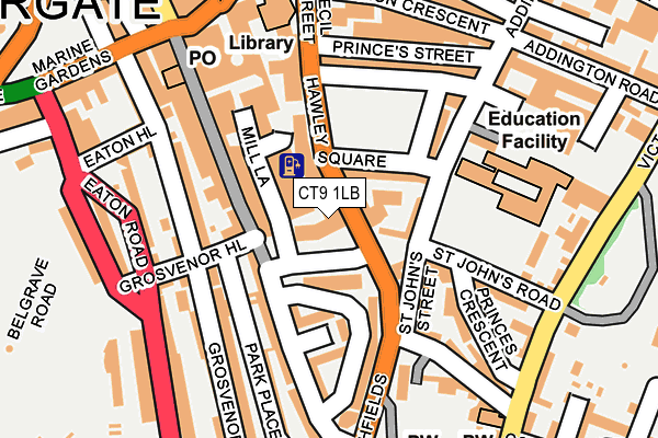 CT9 1LB map - OS OpenMap – Local (Ordnance Survey)