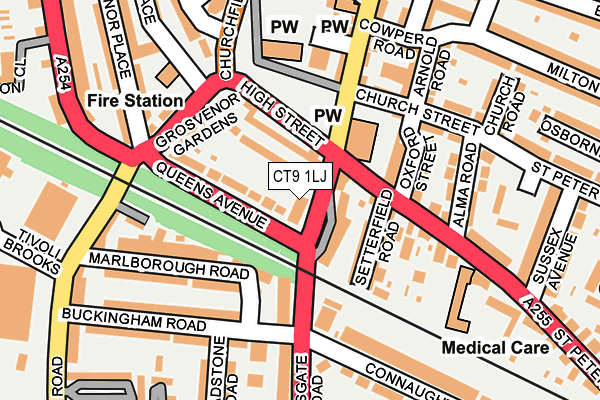 CT9 1LJ map - OS OpenMap – Local (Ordnance Survey)