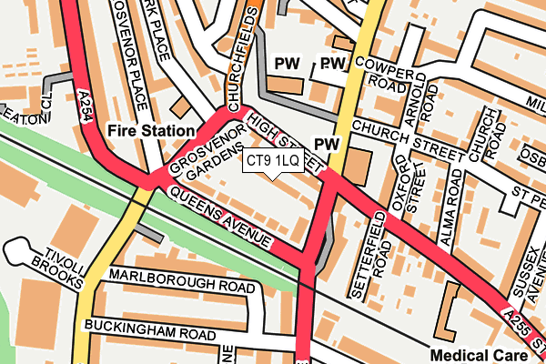 CT9 1LQ map - OS OpenMap – Local (Ordnance Survey)