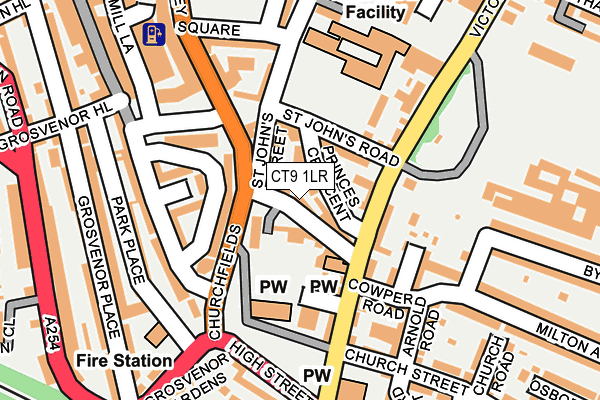 CT9 1LR map - OS OpenMap – Local (Ordnance Survey)