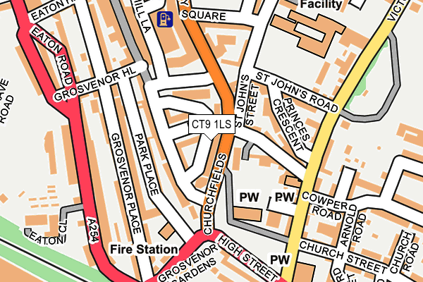 CT9 1LS map - OS OpenMap – Local (Ordnance Survey)