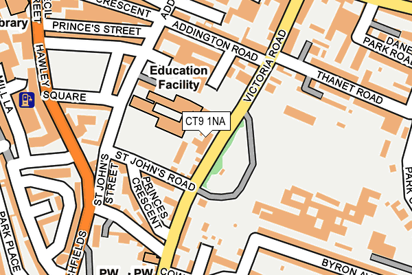 CT9 1NA map - OS OpenMap – Local (Ordnance Survey)