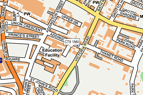 CT9 1NN map - OS OpenMap – Local (Ordnance Survey)