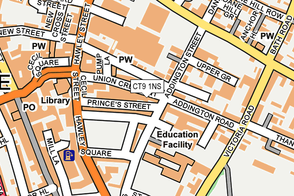 CT9 1NS map - OS OpenMap – Local (Ordnance Survey)