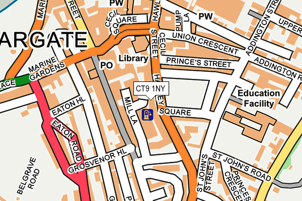 CT9 1NY map - OS OpenMap – Local (Ordnance Survey)