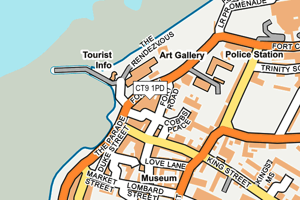 CT9 1PD map - OS OpenMap – Local (Ordnance Survey)