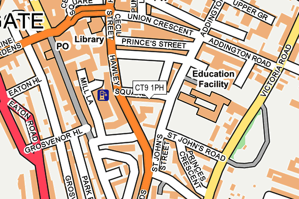 CT9 1PH map - OS OpenMap – Local (Ordnance Survey)