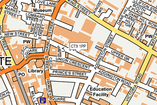 CT9 1PP map - OS OpenMap – Local (Ordnance Survey)