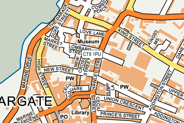 CT9 1PU map - OS OpenMap – Local (Ordnance Survey)