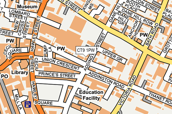 CT9 1PW map - OS OpenMap – Local (Ordnance Survey)