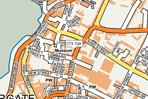 CT9 1QA map - OS OpenMap – Local (Ordnance Survey)