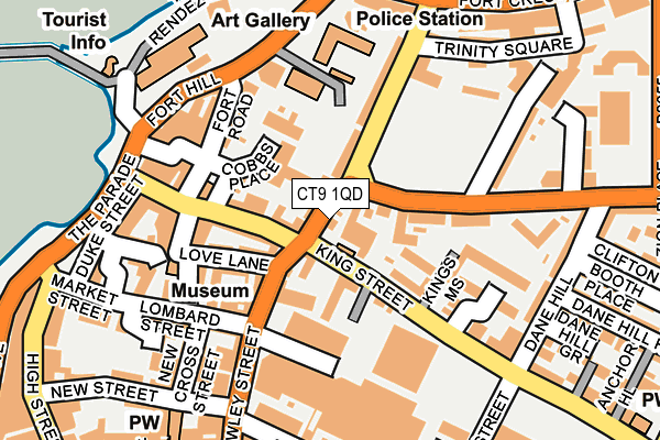 CT9 1QD map - OS OpenMap – Local (Ordnance Survey)