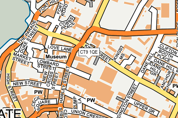CT9 1QE map - OS OpenMap – Local (Ordnance Survey)