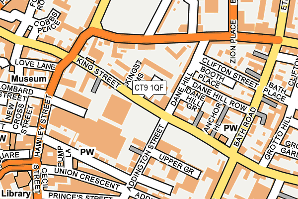 CT9 1QF map - OS OpenMap – Local (Ordnance Survey)