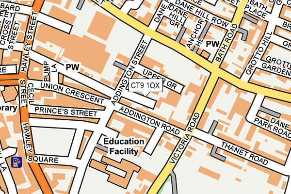 CT9 1QX map - OS OpenMap – Local (Ordnance Survey)