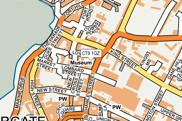 CT9 1QZ map - OS OpenMap – Local (Ordnance Survey)