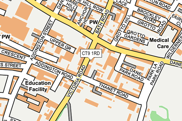 CT9 1RD map - OS OpenMap – Local (Ordnance Survey)