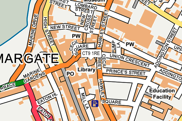 CT9 1RE map - OS OpenMap – Local (Ordnance Survey)