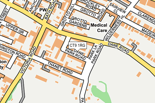 CT9 1RG map - OS OpenMap – Local (Ordnance Survey)