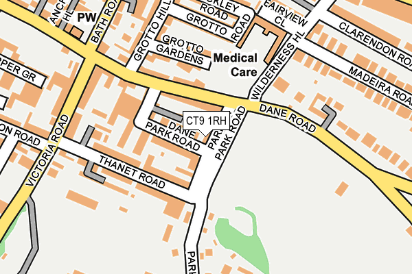 CT9 1RH map - OS OpenMap – Local (Ordnance Survey)