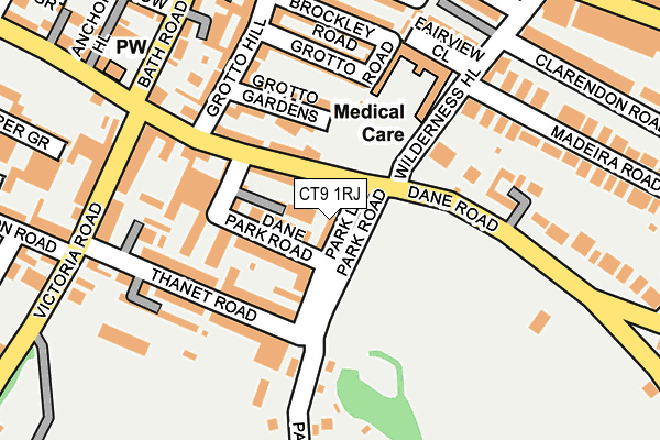 CT9 1RJ map - OS OpenMap – Local (Ordnance Survey)