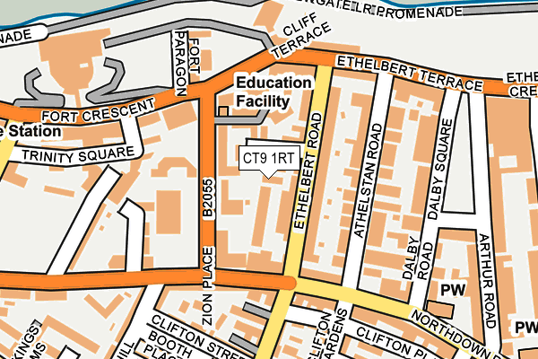 CT9 1RT map - OS OpenMap – Local (Ordnance Survey)