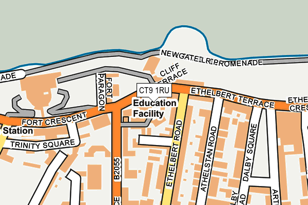 CT9 1RU map - OS OpenMap – Local (Ordnance Survey)