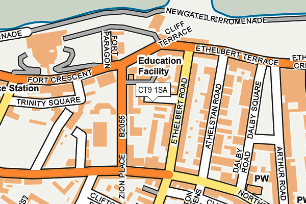 CT9 1SA map - OS OpenMap – Local (Ordnance Survey)