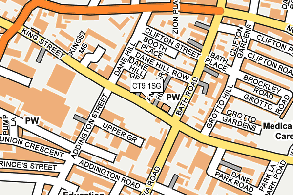 CT9 1SG map - OS OpenMap – Local (Ordnance Survey)