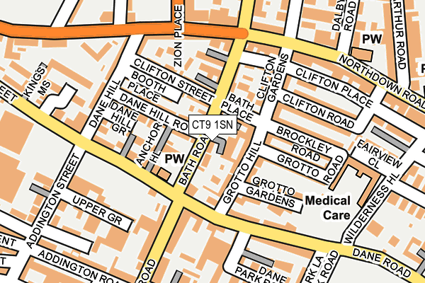 CT9 1SN map - OS OpenMap – Local (Ordnance Survey)